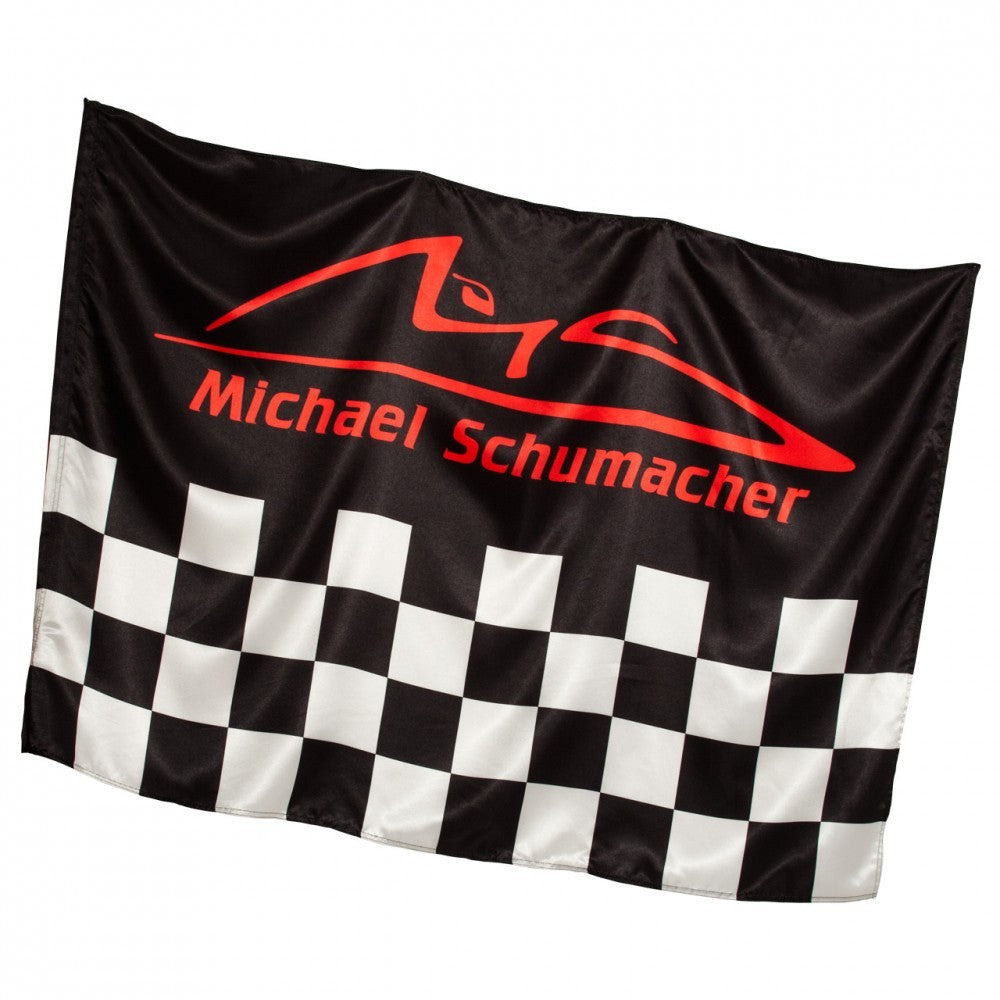Vlajka Michaela Schumachera, kostkovaná, černá, 2015