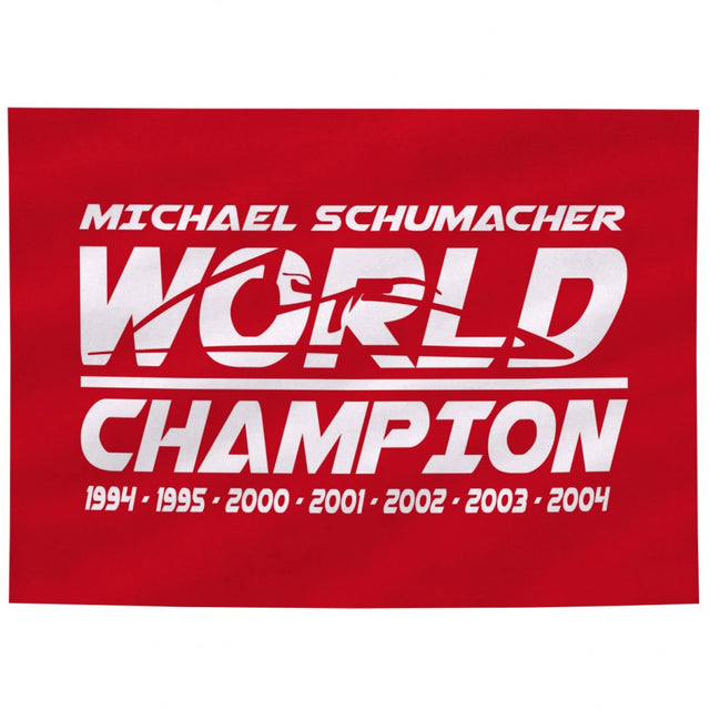 Vlajka Michaela Schumachera, vlajka mistra světa, červená, 2018 - FansBRANDS®