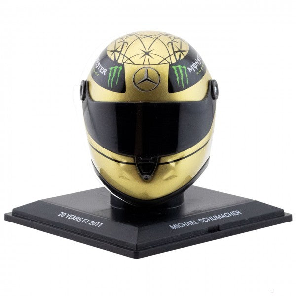 Michael Schumacher Spa 2011 gold helmet 1:4