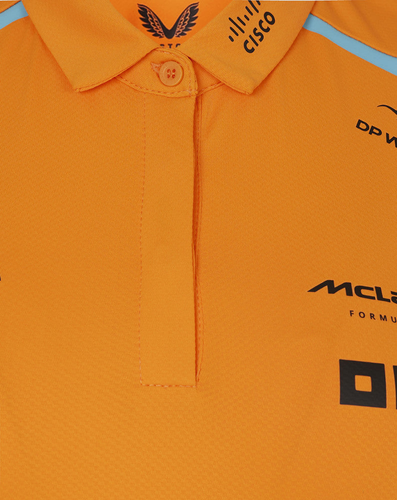 McLaren tričko s límečkem, Castore, týmové, dámské, oranžový, 2024 - FansBRANDS®