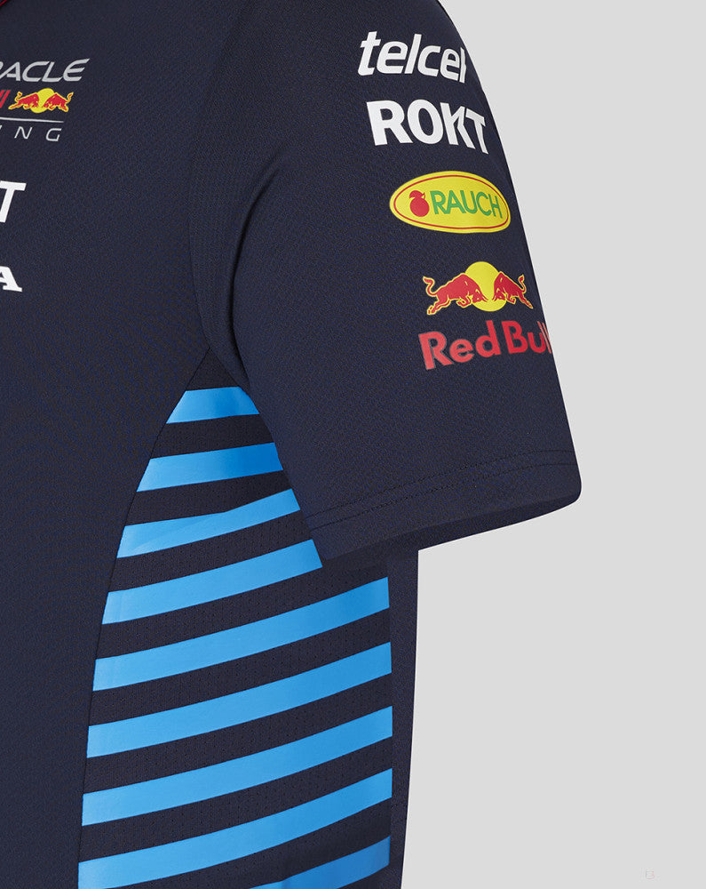 Red Bull tričko s límečkem, Castore, týmové, dámské, modrá, 2024 - FansBRANDS®