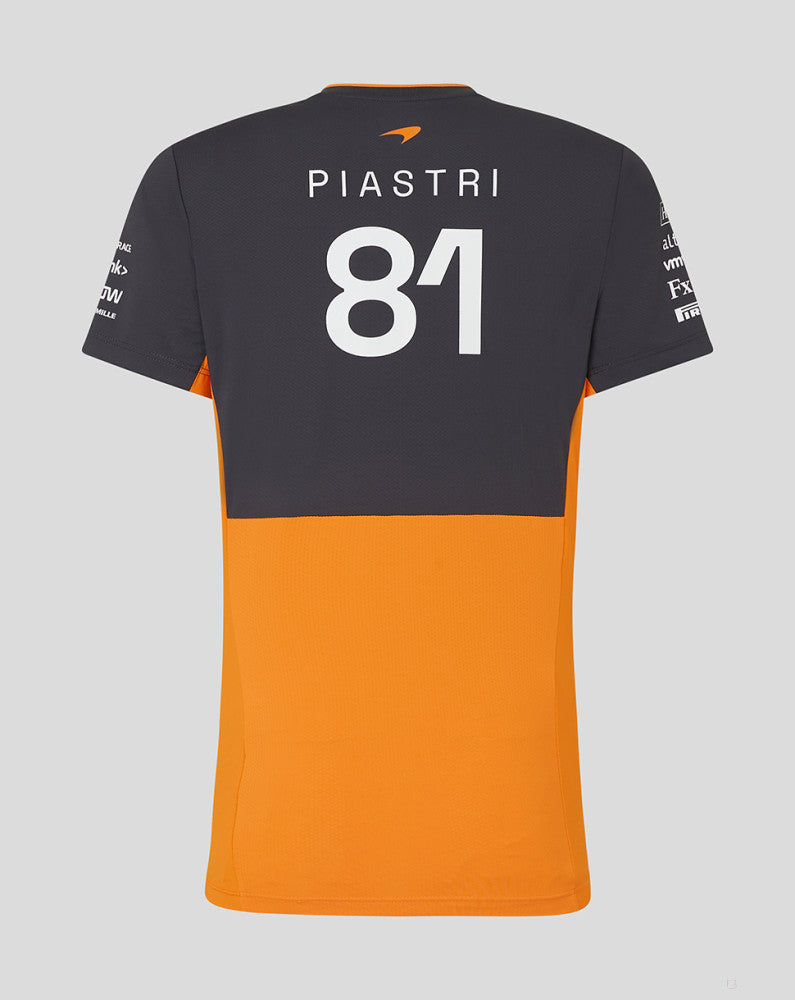 McLaren tričko, Castore, Oscar Piastri, dámské, oranžový - FansBRANDS®