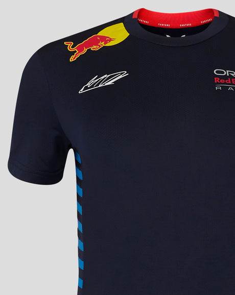 Red Bull tričko s límečkem, Castore, Max Verstappen, dětské, modrá