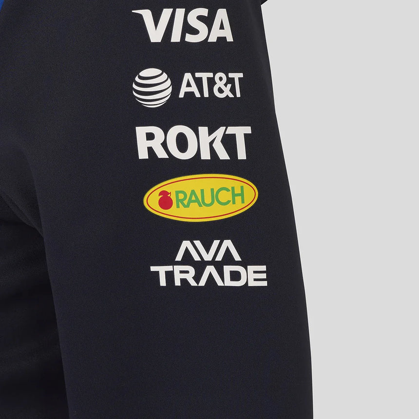 Red Bull dětská mikina s kapucí na zip po celé délce, modrá