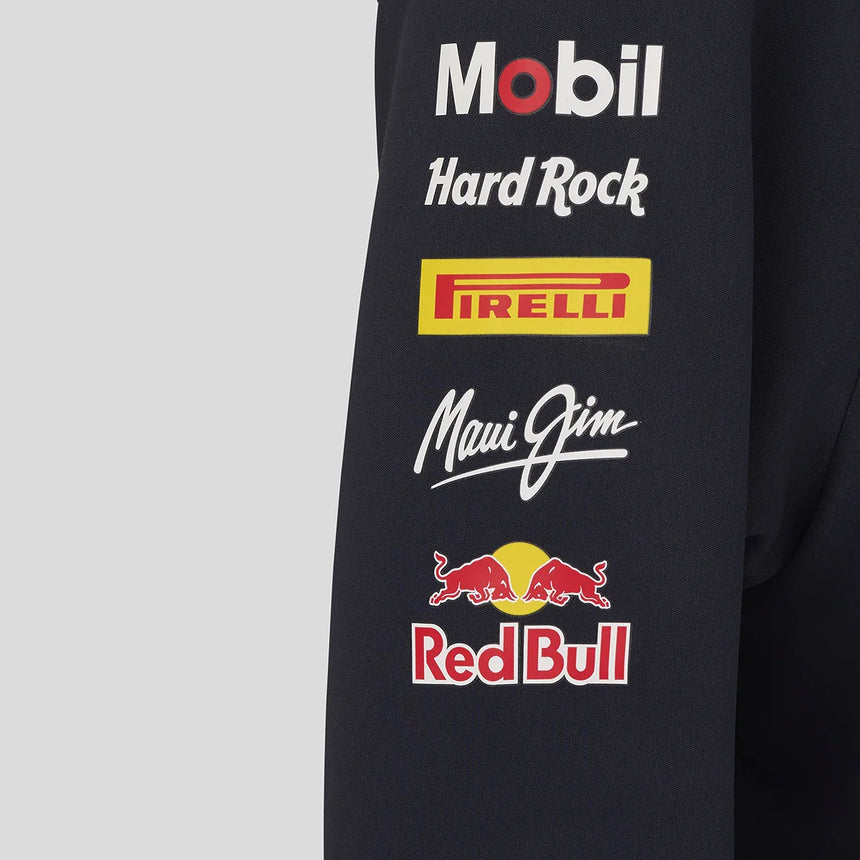 Red Bull dětská mikina s kapucí na zip po celé délce, modrá