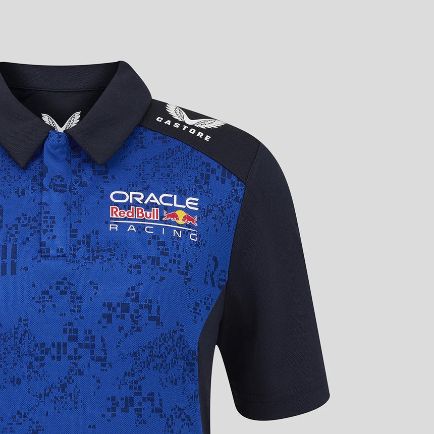Red Bull polo pro děti, modrá, s motivem týmu Max Verstappen, 2026
