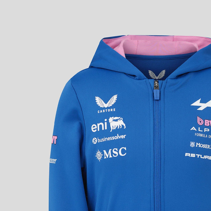 Dětská mikina Alpine s kapucí na zip, modrá