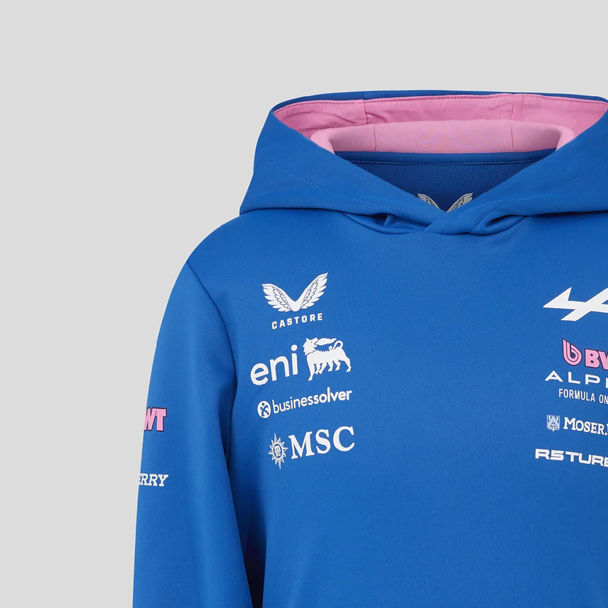 Alpine dětská týmová mikina s kapucí modrá