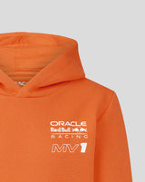 Red Bull Racing sweatshirt, hooded, Max Verstappen O3, kids, orange