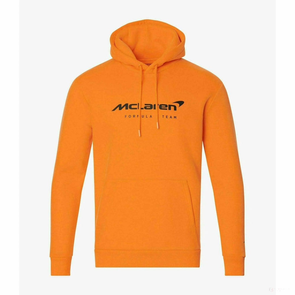 McLaren sweater, hooded, core essentials, papaya