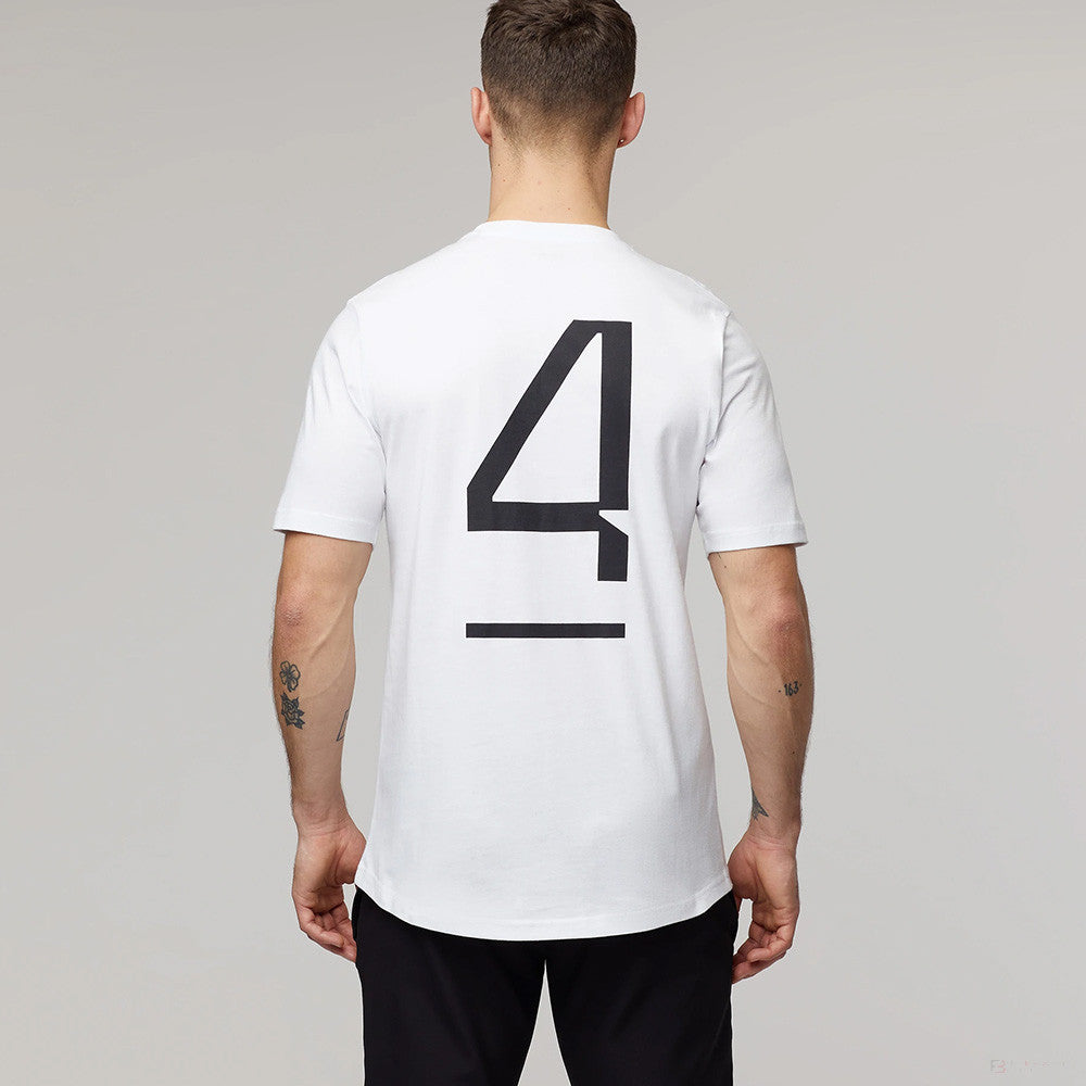 Tričko McLaren, Lando Norris #4, bílé, 2022