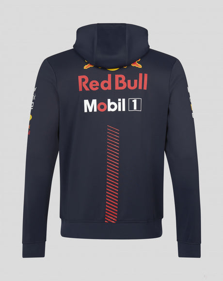 Red Bull Racing sweatshirt, hooded, full zip, team, blue, 2023 - FansBRANDS®