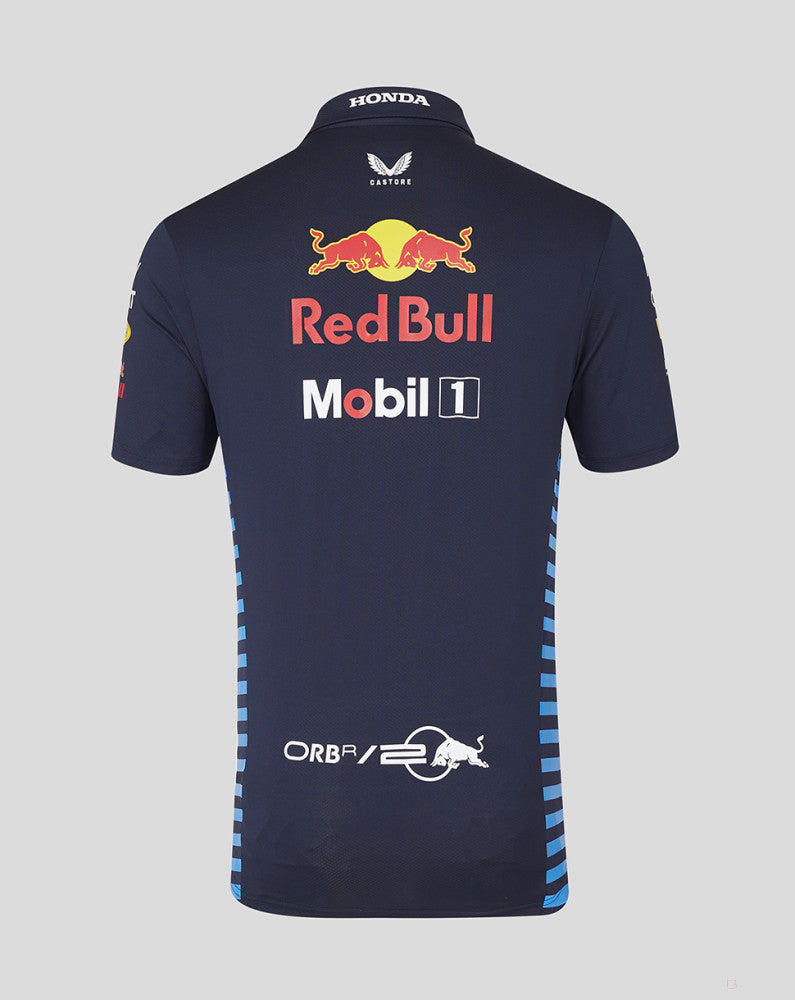 Red Bull tričko s límečkem, Castore, týmové, modrá, 2024 - FansBRANDS®
