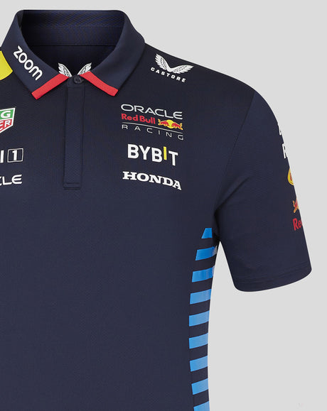 Red Bull tričko s límečkem, Castore, týmové, modrá, 2024 - FansBRANDS®