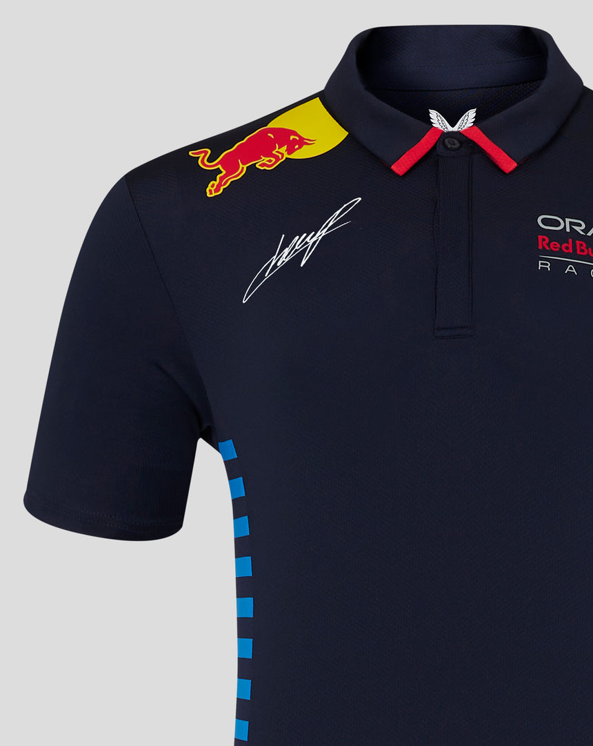 Red Bull tričko s límečkem, Castore, Sergio Perez, modrá - FansBRANDS®