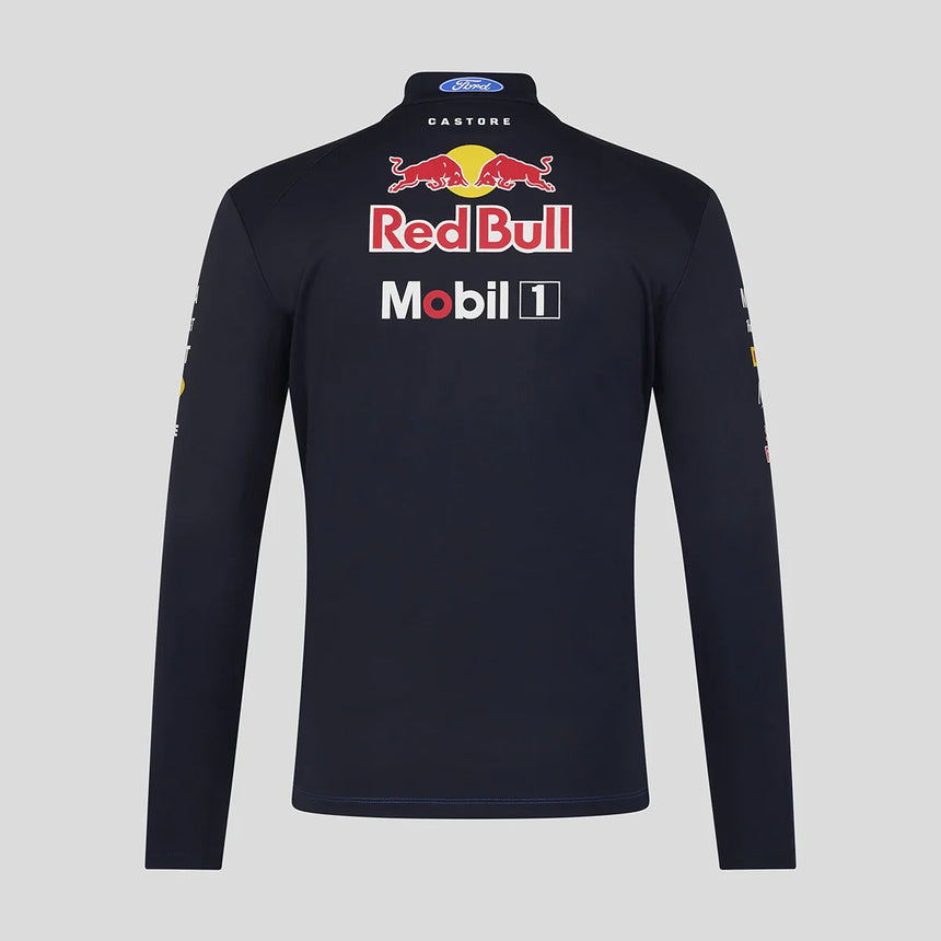 Red Bull mikina s krátkým zipem (quarter zip), modrá
