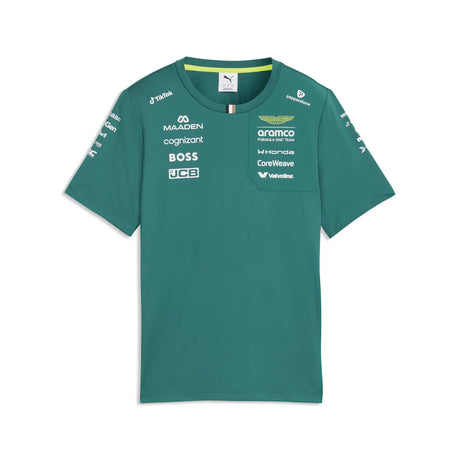 Aston Martin tričko, tým, dámské, Puma, zelené, 2026