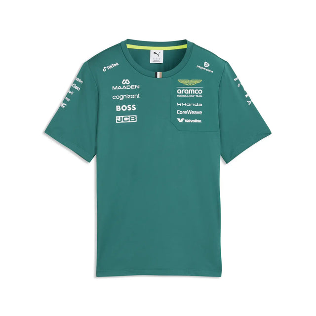 Aston Martin tričko, tým, dámské, Puma, zelené, 2026
