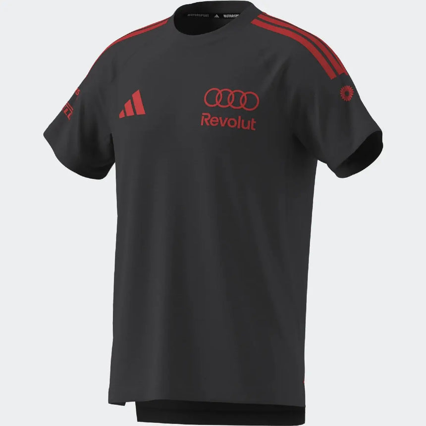 Audi tričko, tým, mechanici, adidas, šedé, 2026