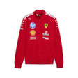 Ferrari pulóver, tým, polo zip, T7, červený