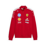 Ferrari pulóver, tým, polo zip, T7, červený