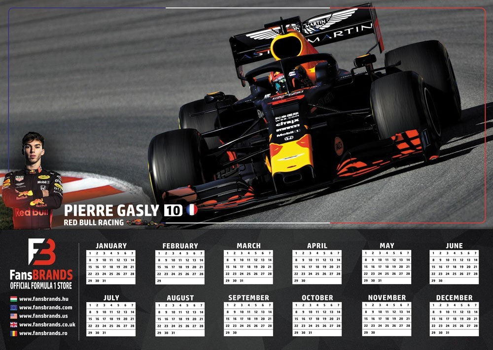 Kalendář závodů Pierre Gasly