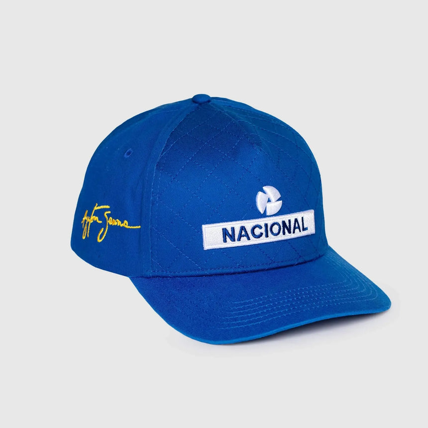 Kšiltovka Ayrton Senna, národní, prošívaná, modrá
