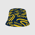 Klobouk typu bucket Ayrton Senna, oboustranný, modrý