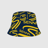 Klobouk typu bucket Ayrton Senna, oboustranný, modrý