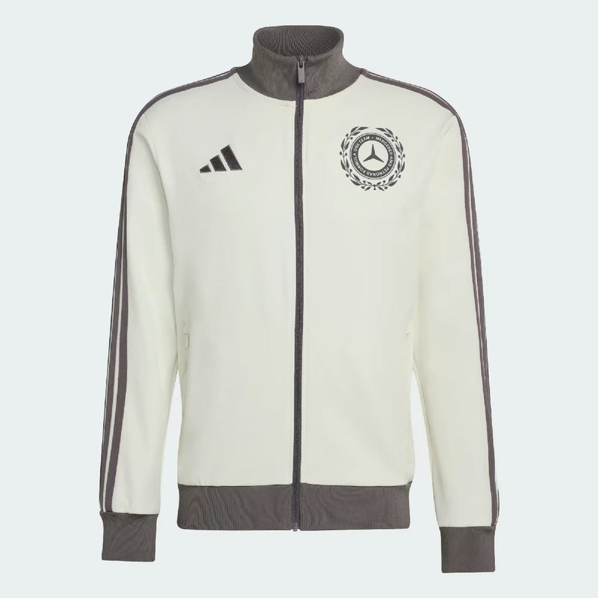 Mercedes, mikina, ikona Silver Arrows, adidas, bílá