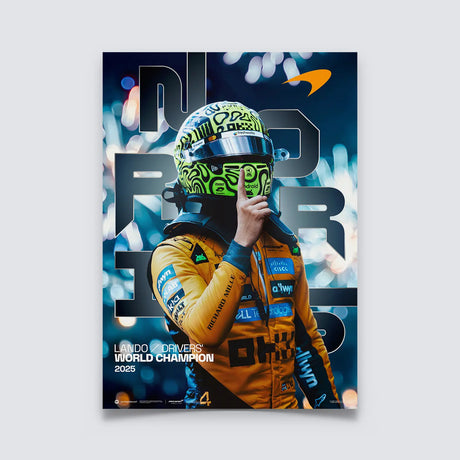 Plakát McLaren WDC šampiona, Lando Norris, 2025