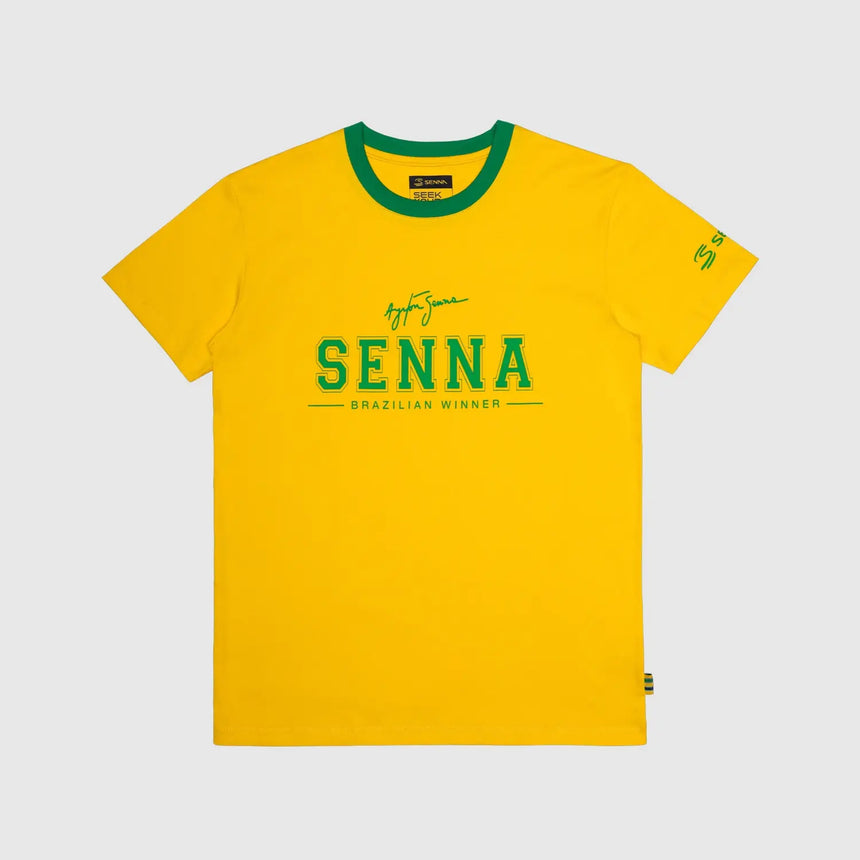 Tričko Ayrton Senna, Brazílie, žluté