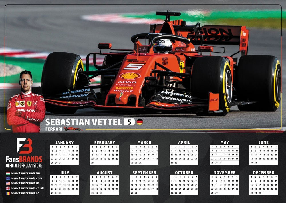 Kalendář závodů Sebastian Vettel - FansBRANDS®
